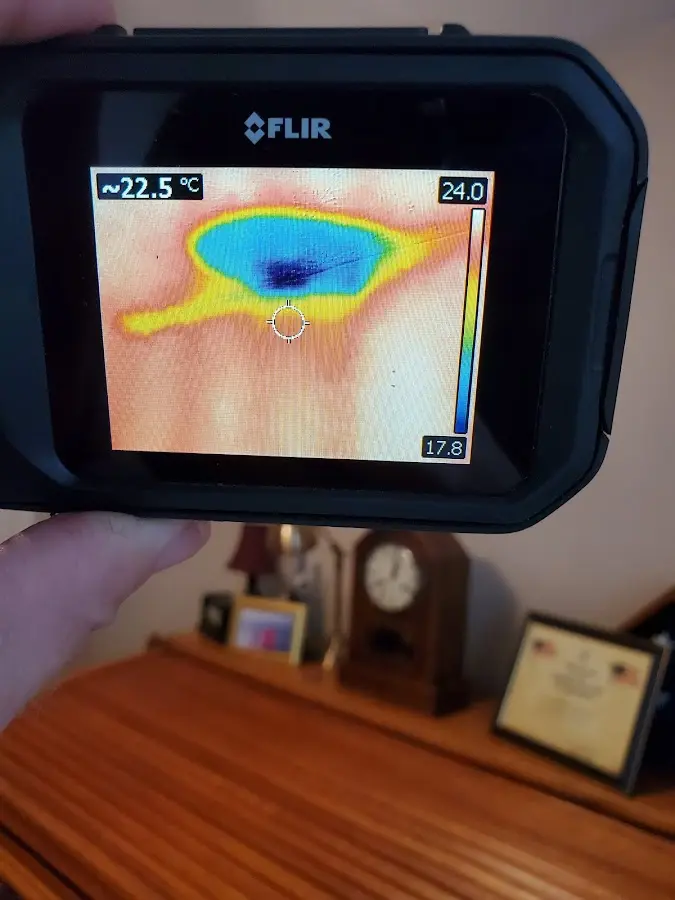 Thermal imaging inspection for water damage in Colchester
